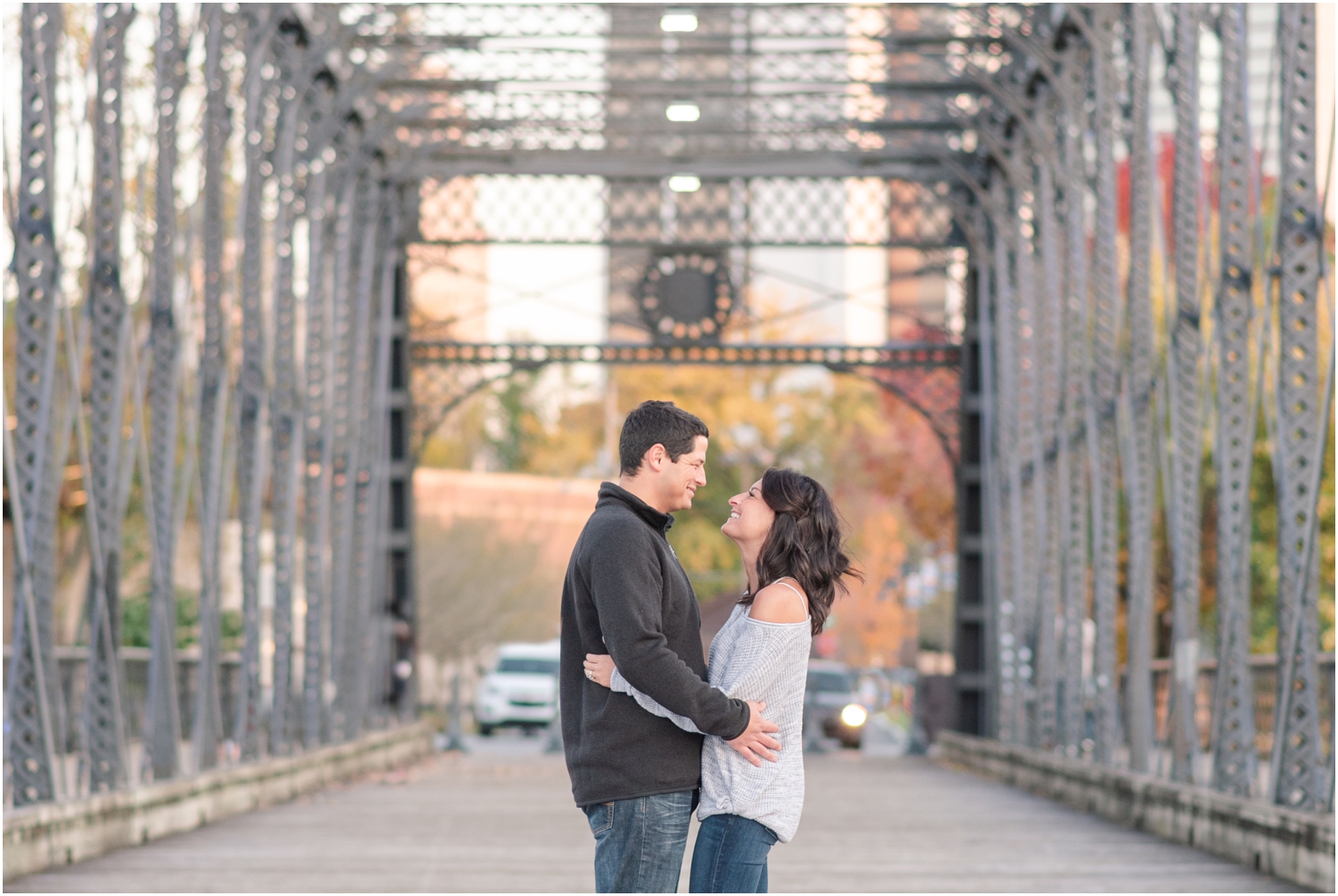 Headwaters Park Engagement Pictures and Promenade Park Engagement Photos Sunset Downtown Engagement Session Rose Courts Photography