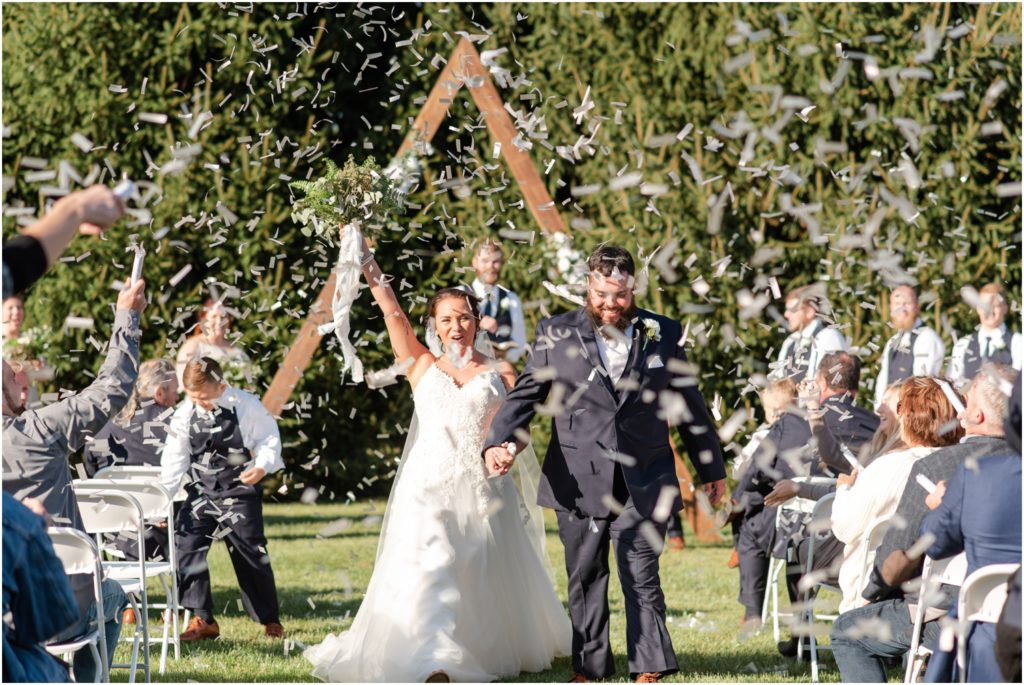 Neutral Outdoor Forest Backyard Wedding Rose Courts Photography Fort Wayne Indiana Wedding Photographer