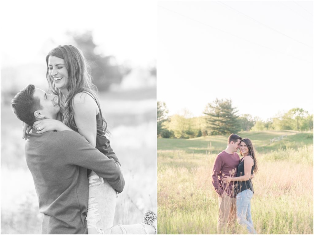 Wedding Photographer Prices and Packages Sunset Engagement Photos Indiana Wedding Rose Courts Photography