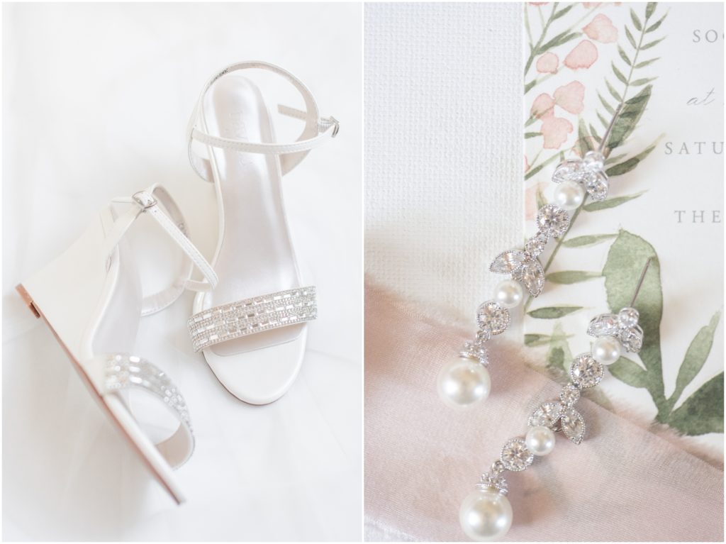 Bridal Details Wedding Shoes Wedding Invitation Wedding Photography Navy Blue and Rosy Pink Wedding VenueThe Charles Event Center Indiana Wedding Photographer Rose Courts Photography