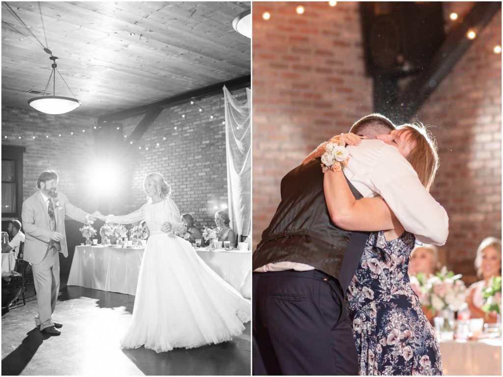 Wedding Photography Navy Blue and Rosy Pink Wedding VenueThe Charles Event Center Indiana Wedding Photographer Rose Courts Photography