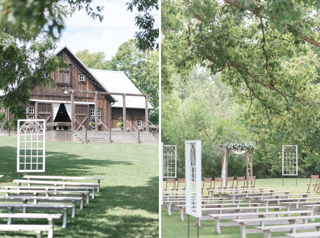 Outdoor Wedding Ceremony Inspiration by Indiana Wedding Photographer Rose Courts Photography