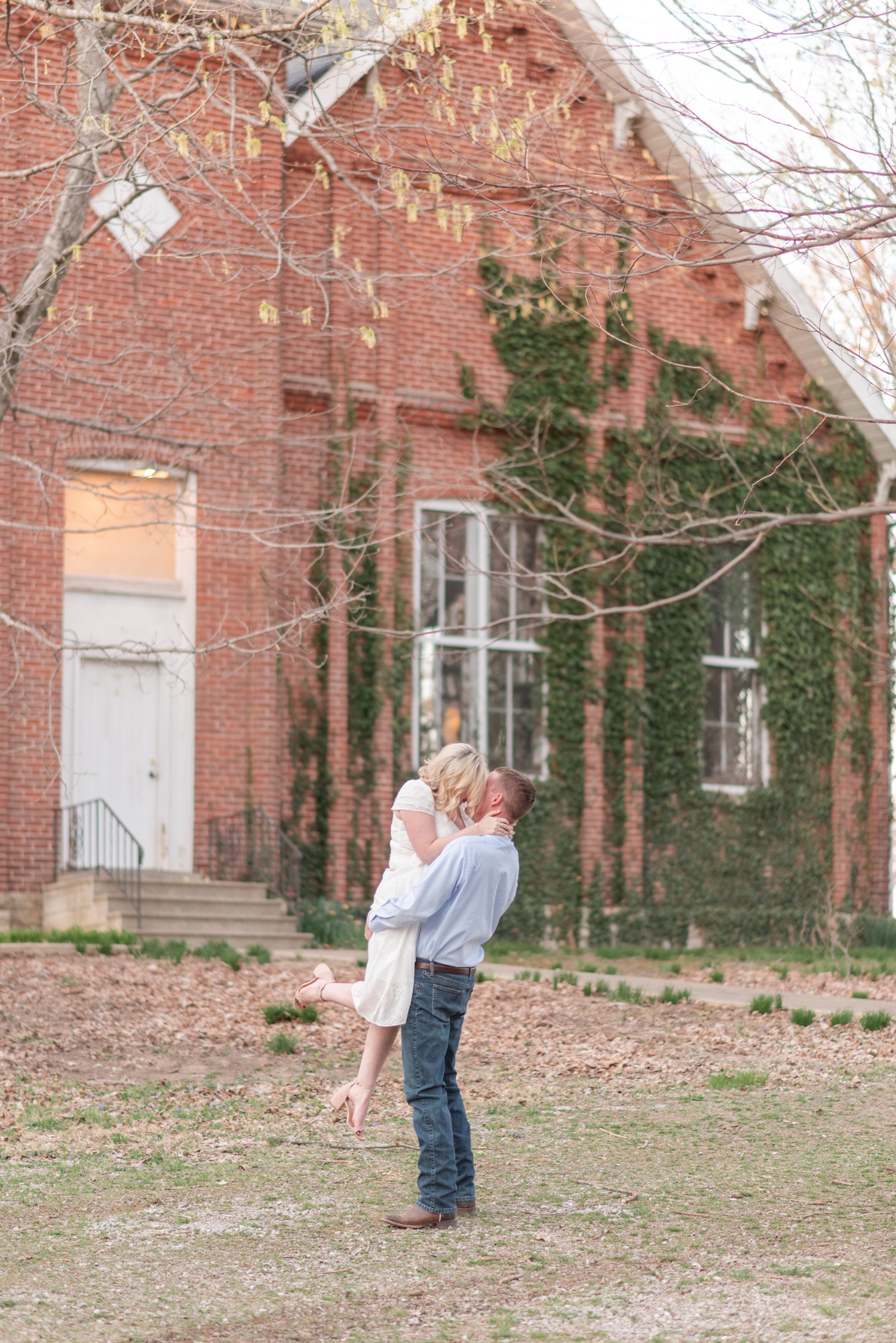 Spring Country Sunset Engagement Photos by Rose Courts Photography, Wedding Photographer in Indiana