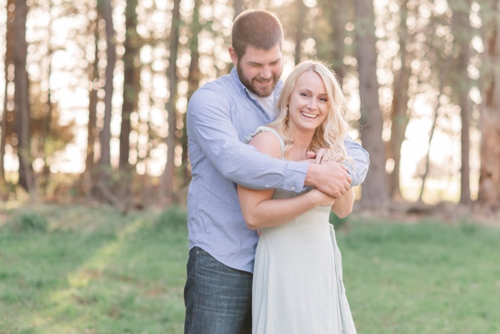 Indiana Engagement - Spring Golden Hour Sunset Engagement - Rose Courts Photography