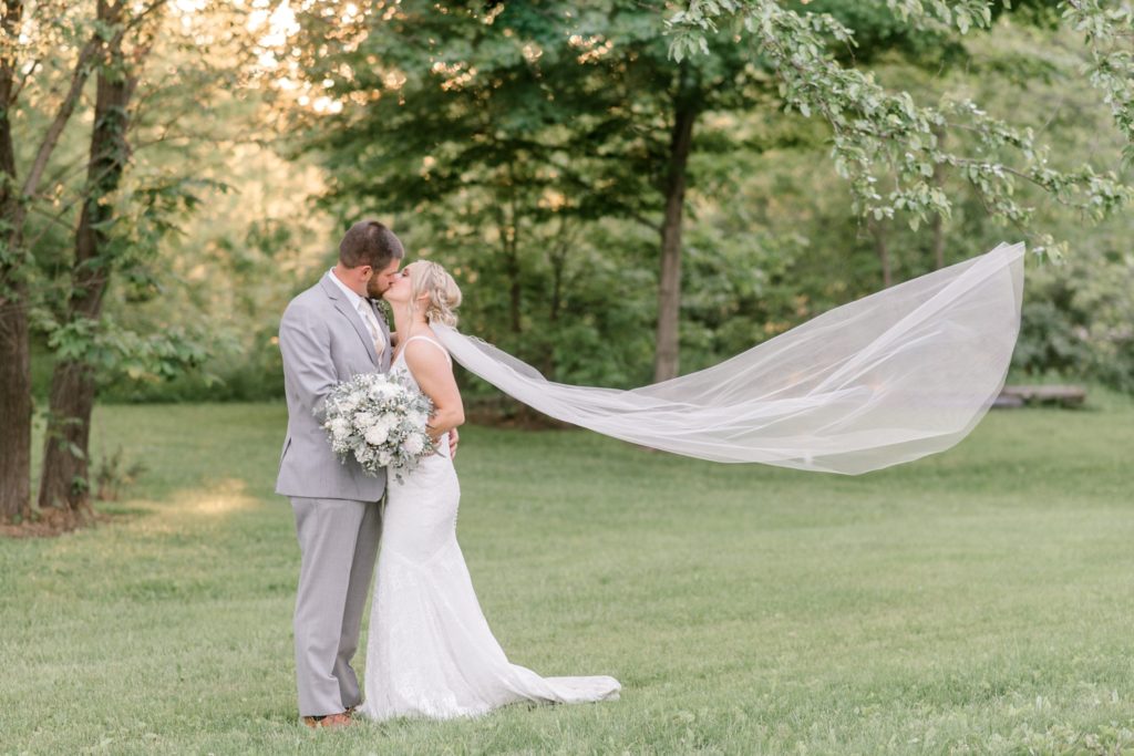 Fort Wayne Indiana Wedding Photographer Classic Spring Blush and Grey Wedding at Chapel Road Retreat 