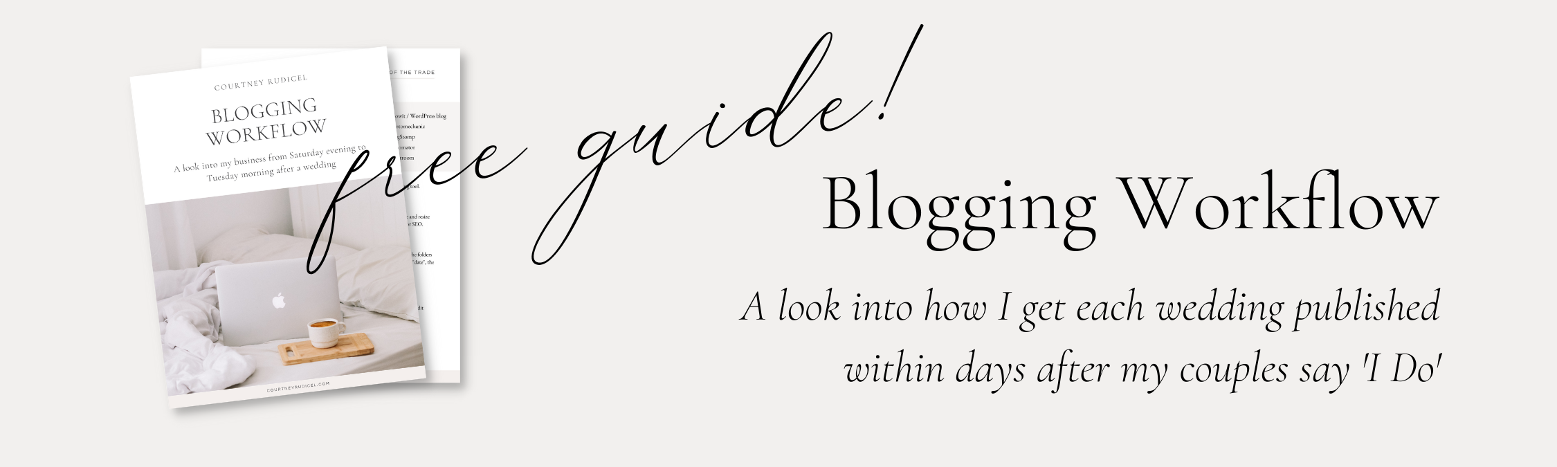 Free Guide for Photographers Blogging Workflow Courtney Rudicel Photographer Education