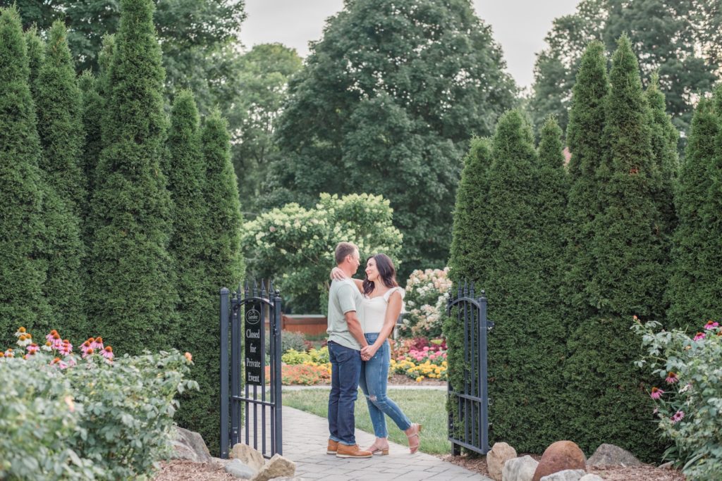 Flower Garden Engagement by Courtney Rudicel Wedding Photographer in Indiana