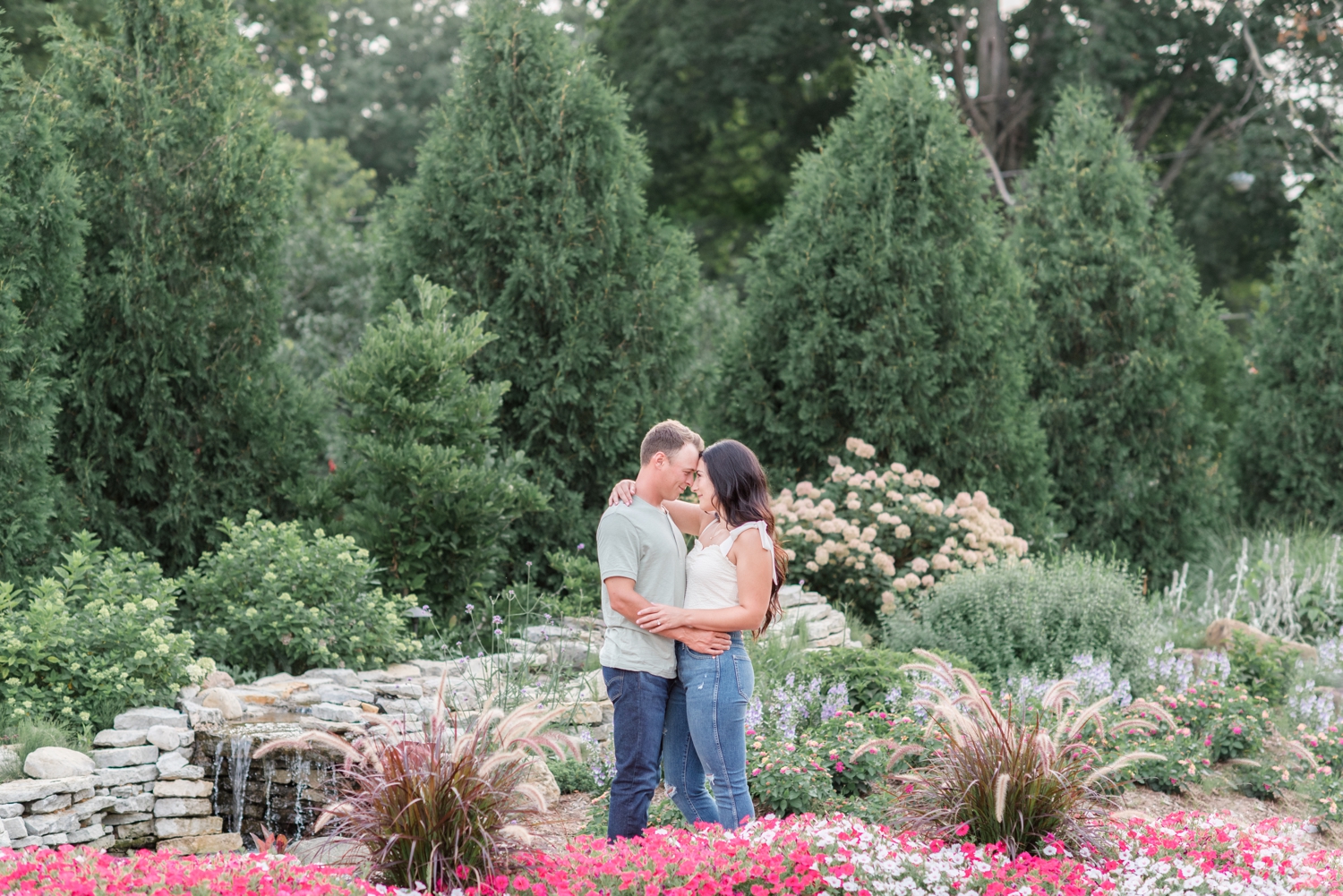 Flower Garden Engagement by Courtney Rudicel Wedding Photographer in Indiana