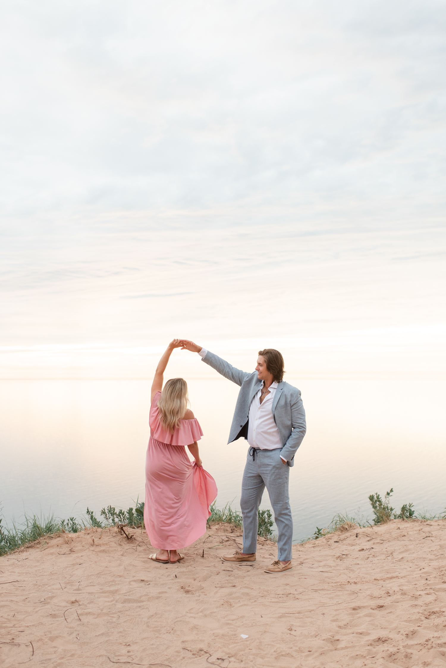Michigan Engagement Photos at Sleeping Bear Dunes National Lakeshore by Southbend Wedding Photographer Courtney Rudicel