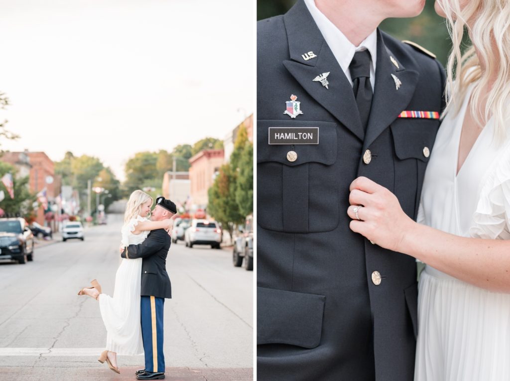 Wedding Photographer in Indiana Downtown Roanoke Engagement Session