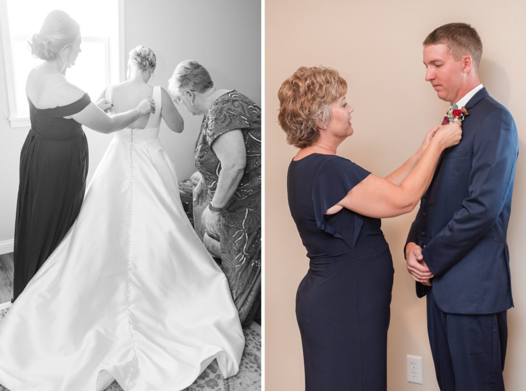getting ready Indianapolis Indiana wedding by Courtney Rudicel wedding photographer in Indiana
