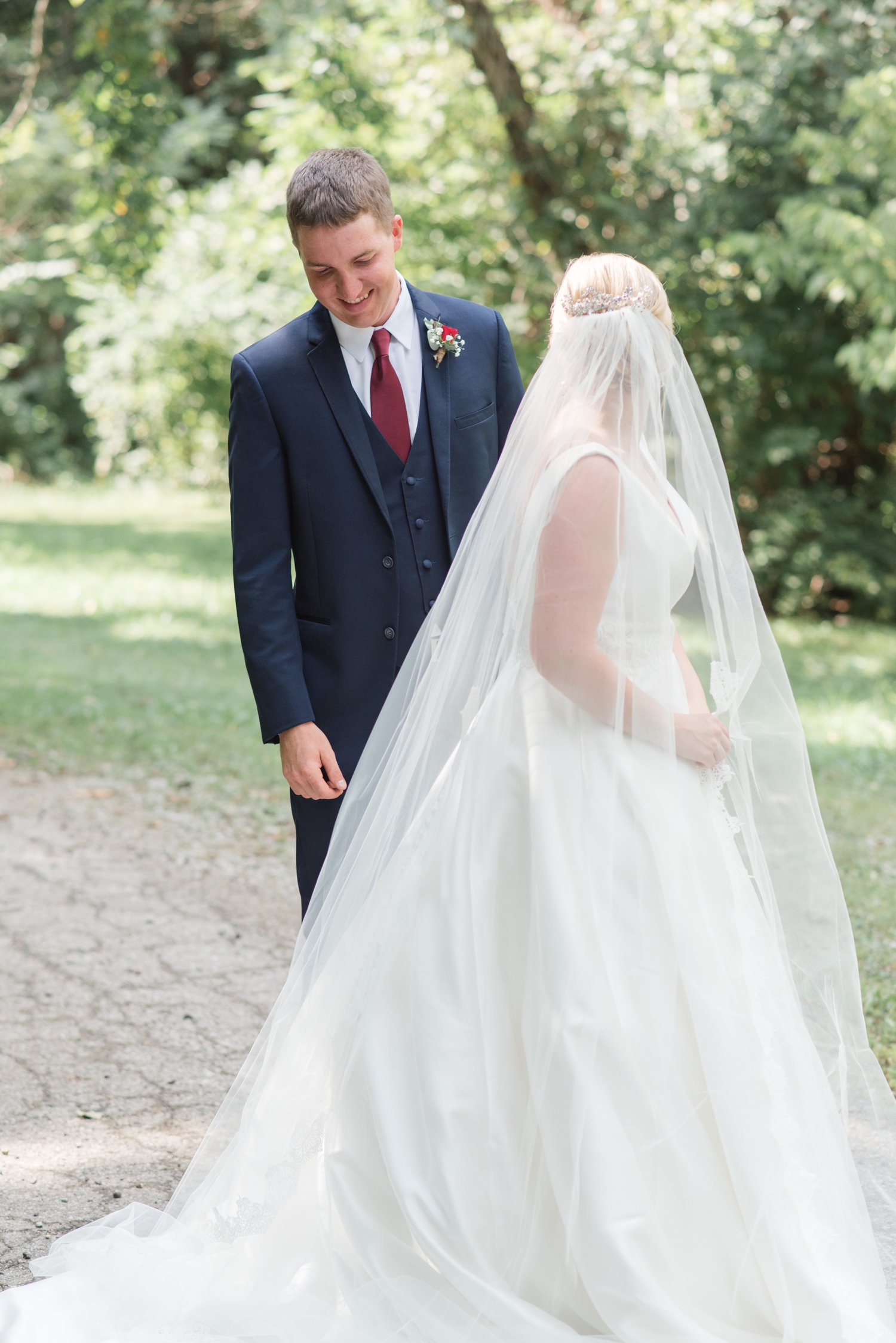 first look Indianapolis Indiana wedding by Courtney Rudicel wedding photographer in Indiana