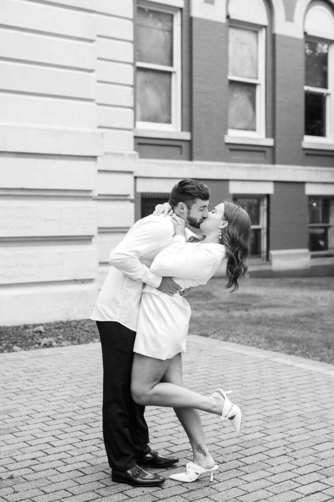 City Hall Elopement themed Engagement Session by Detroit Wedding Photographer Courtney Rudicel Photography