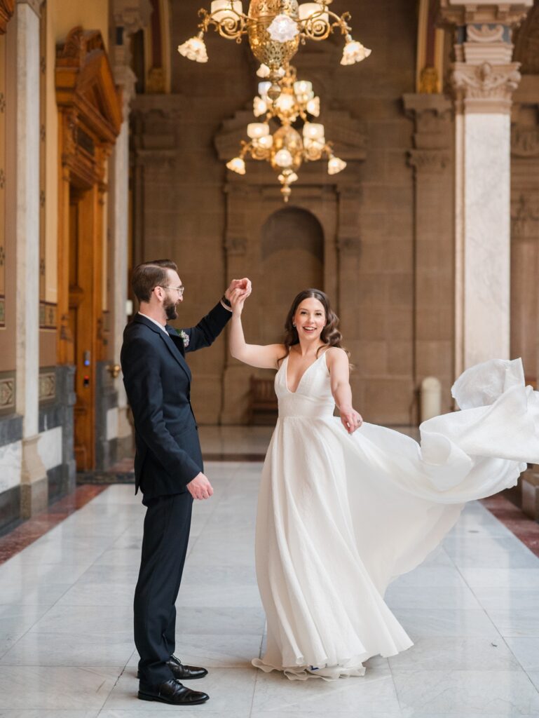 Trendy Downtown Indianapolis Indiana Wedding at 600 East by Courtney Rudicel Photography