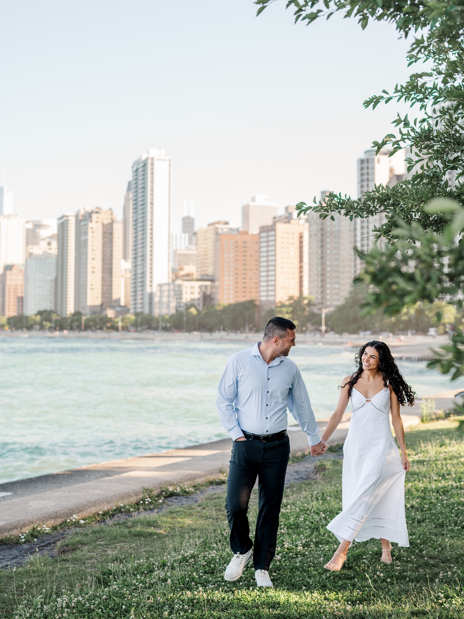 Chicago Engagement Session on North Lakeshore by Chicago Wedding Photographer Courtney Rudicel