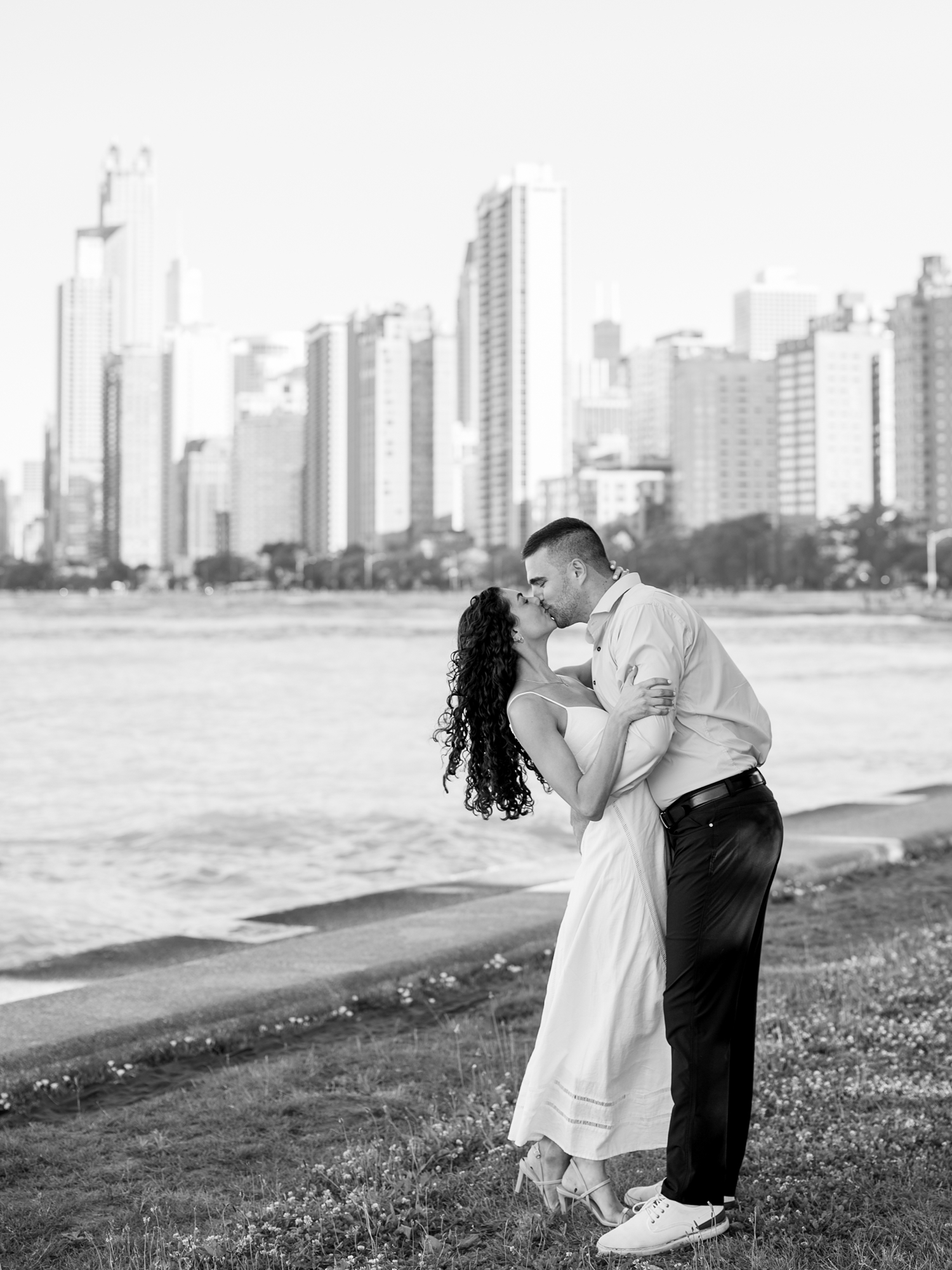 Chicago Engagement Session on North Lakeshore by Chicago Wedding Photographer Courtney Rudicel