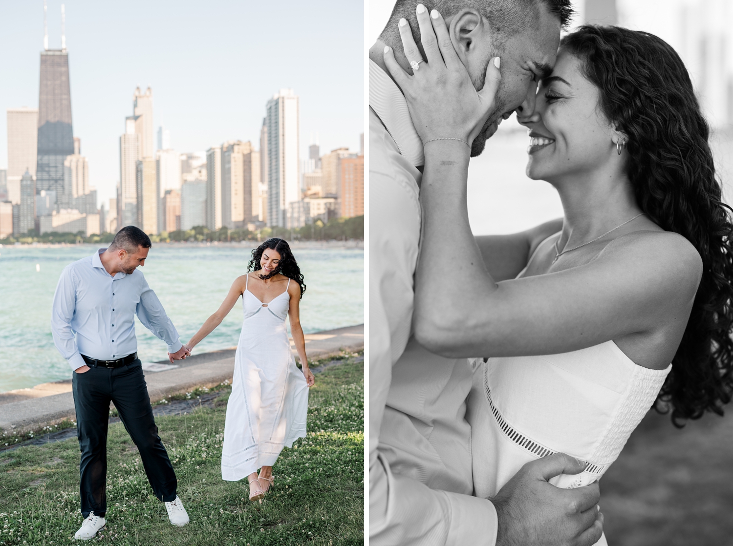 Chicago Engagement Session on North Lakeshore by Chicago Wedding Photographer Courtney Rudicel