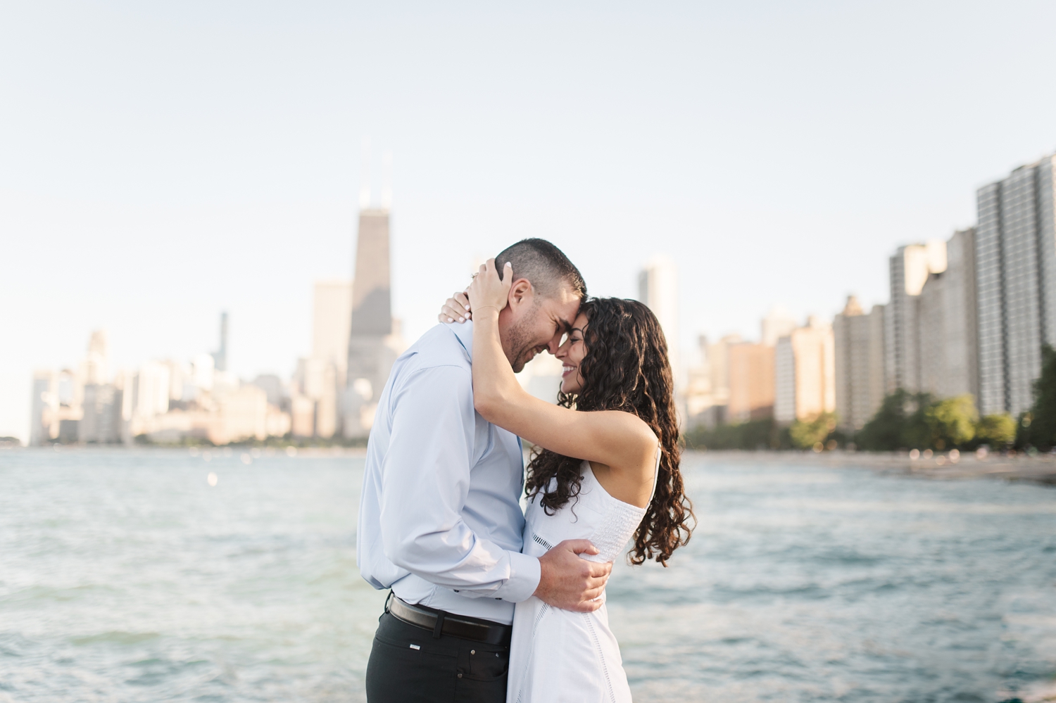 Chicago Engagement Session on North Lakeshore by Chicago Wedding Photographer Courtney Rudicel