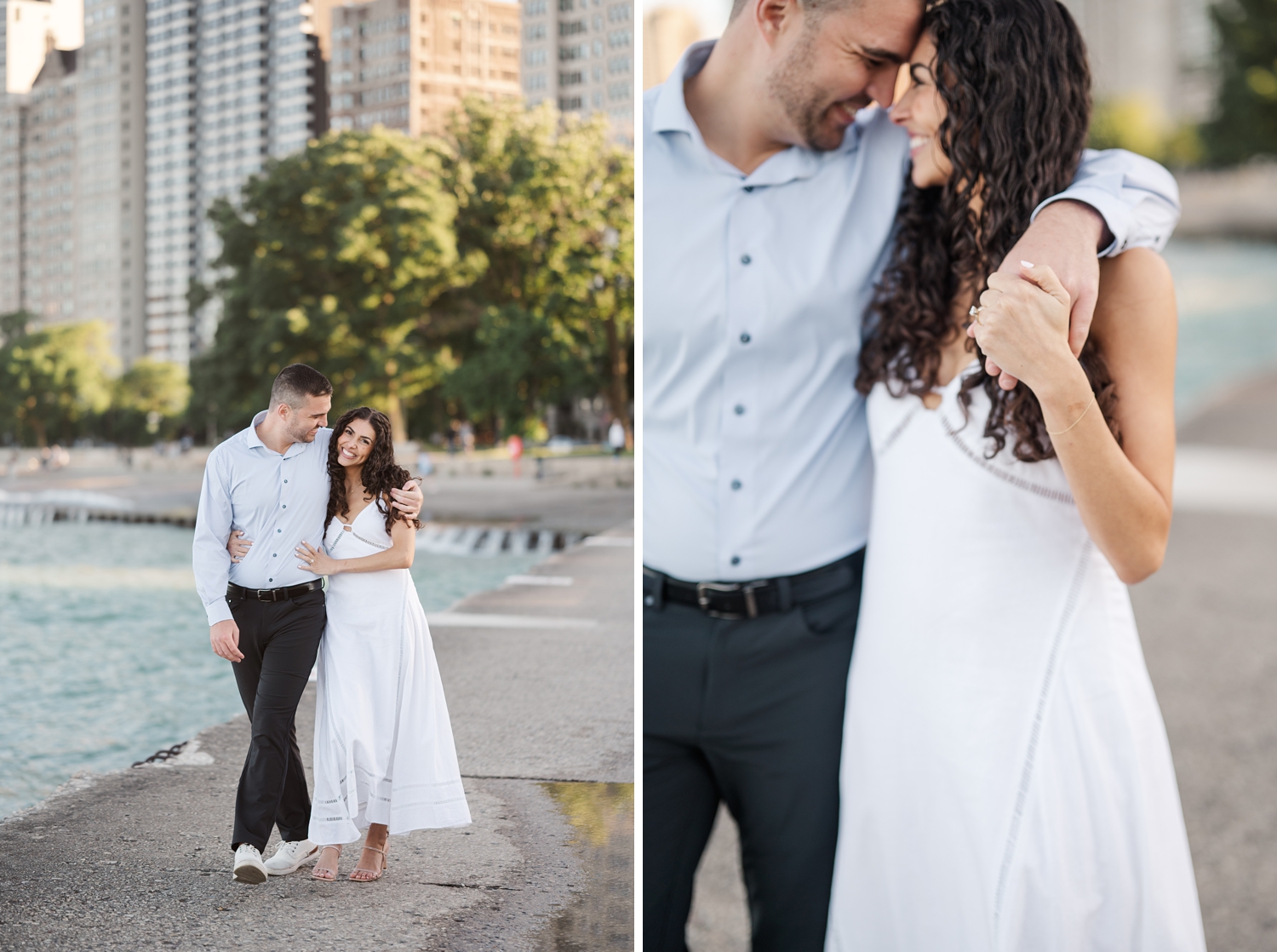 Chicago Engagement Session on North Lakeshore by Chicago Wedding Photographer Courtney Rudicel