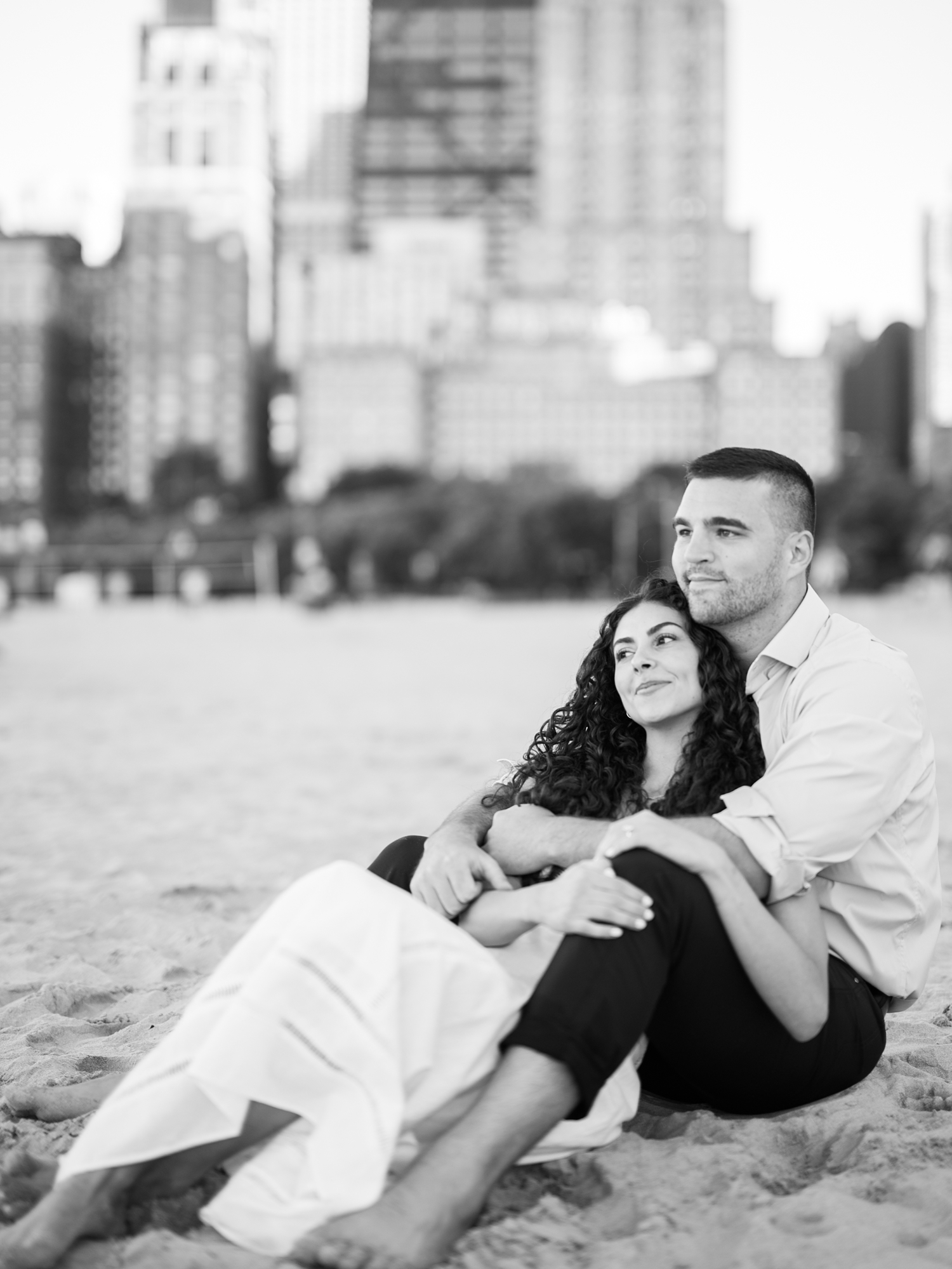 Chicago Engagement Session on North Lakeshore by Chicago Wedding Photographer Courtney Rudicel