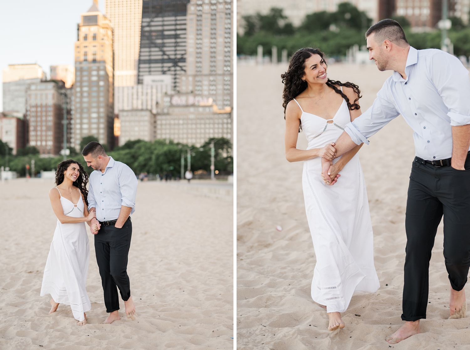 Chicago Engagement Session on North Lakeshore by Chicago Wedding Photographer Courtney Rudicel