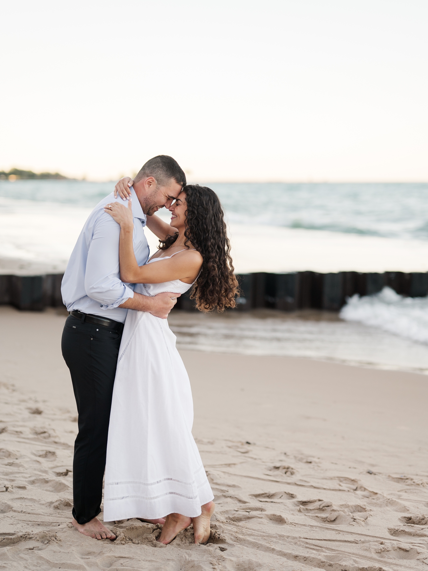 Chicago Engagement Session on North Lakeshore by Chicago Wedding Photographer Courtney Rudicel