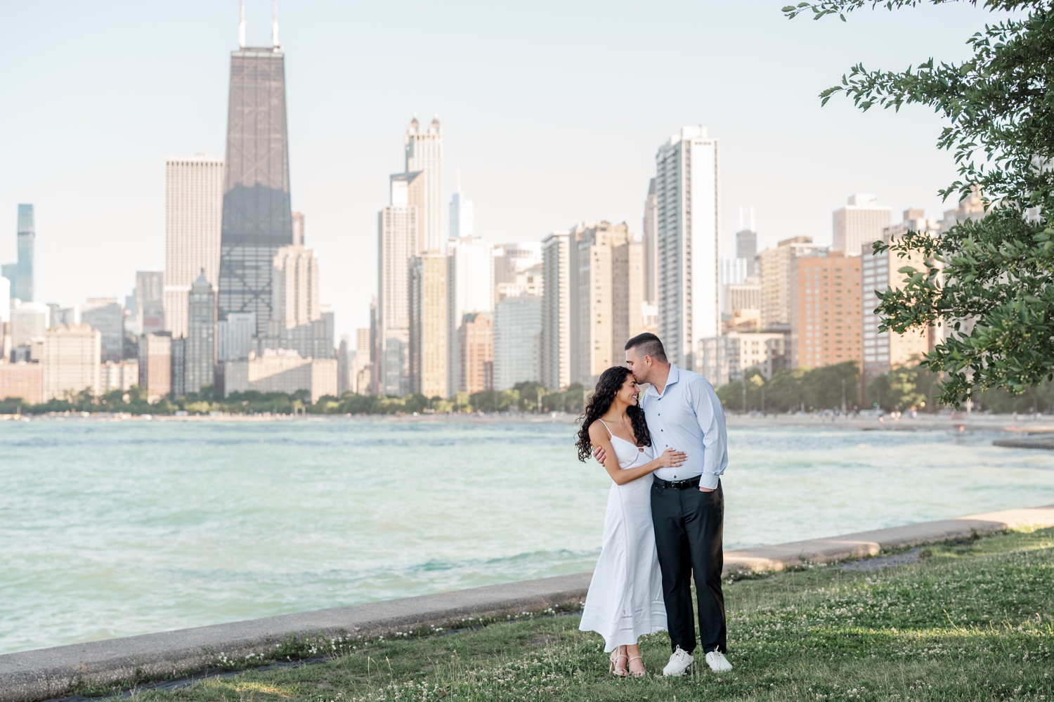 Chicago Engagement Session on North Lakeshore by Chicago Wedding Photographer Courtney Rudicel