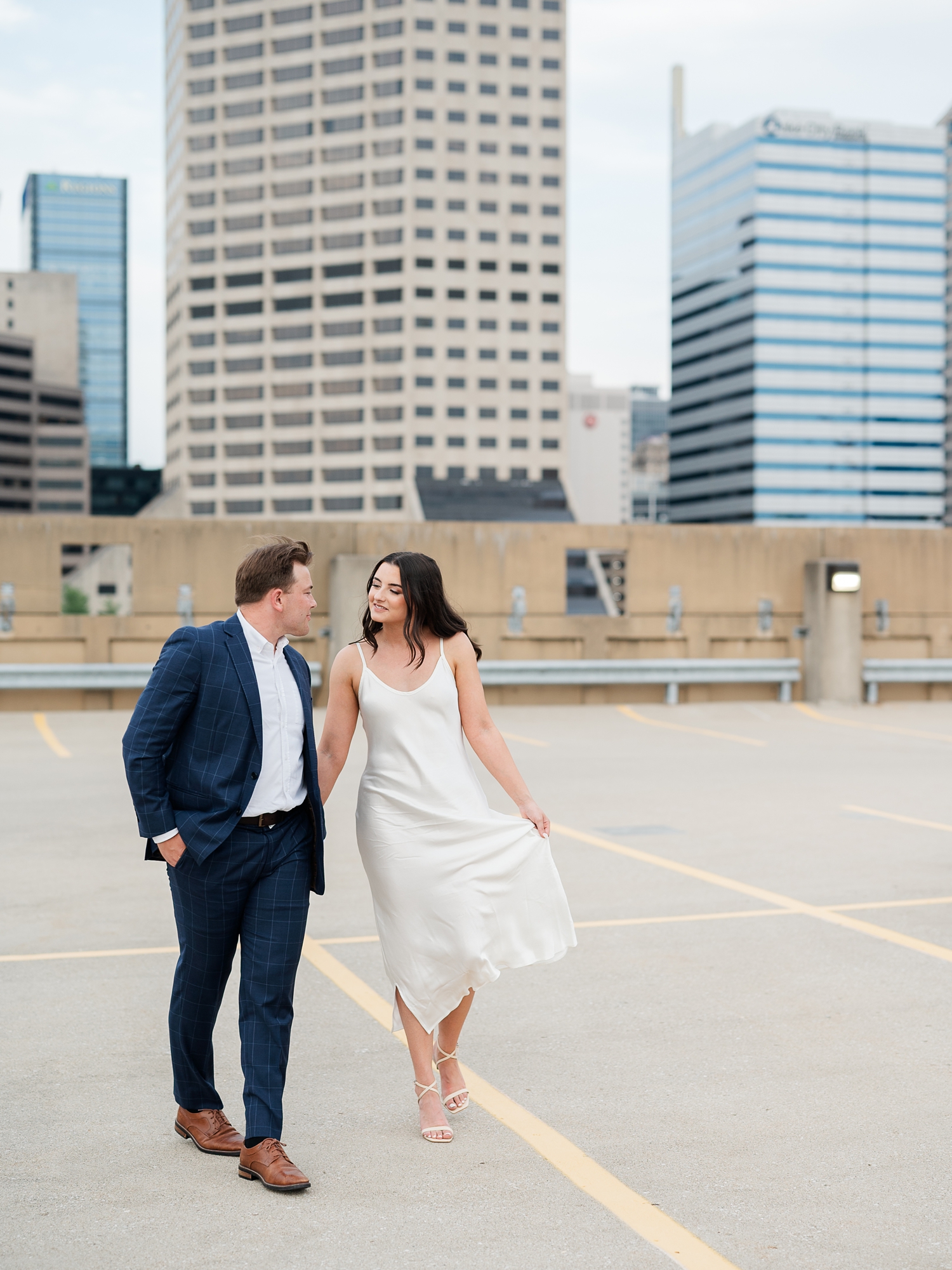 Downtown Indianapolis Engagement Session by Indiana Wedding Photographer Courtney Rudicel