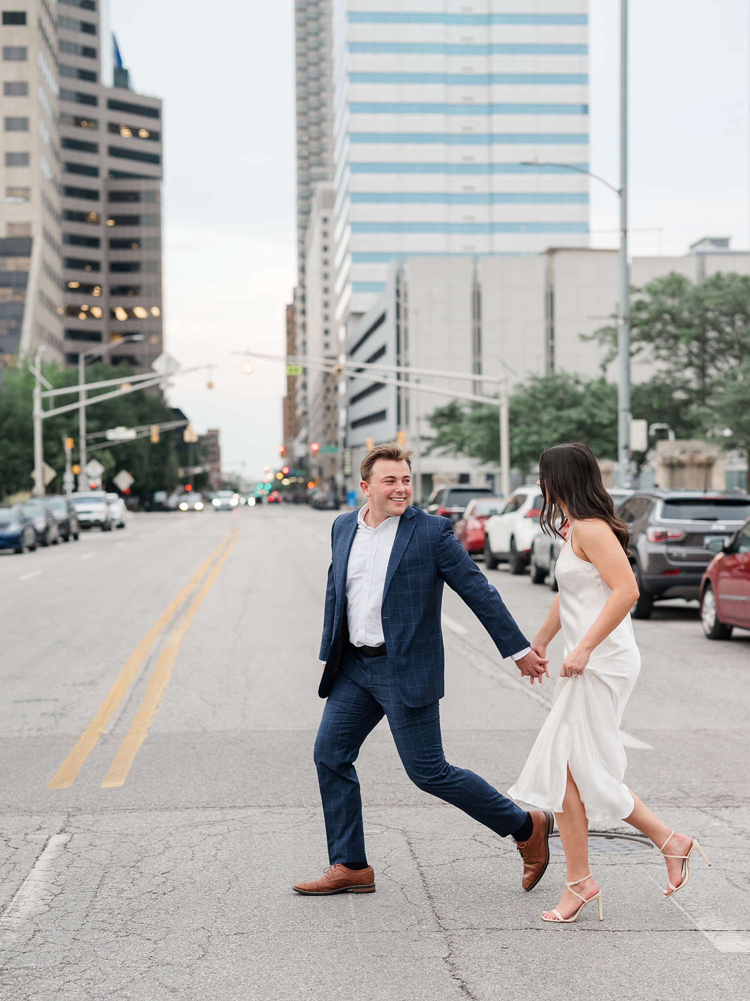 Downtown Indianapolis Engagement Session by Indiana Wedding Photographer Courtney Rudicel