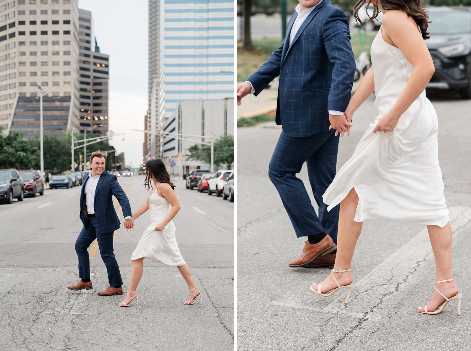 Downtown Indianapolis Engagement Session by Indiana Wedding Photographer Courtney Rudicel