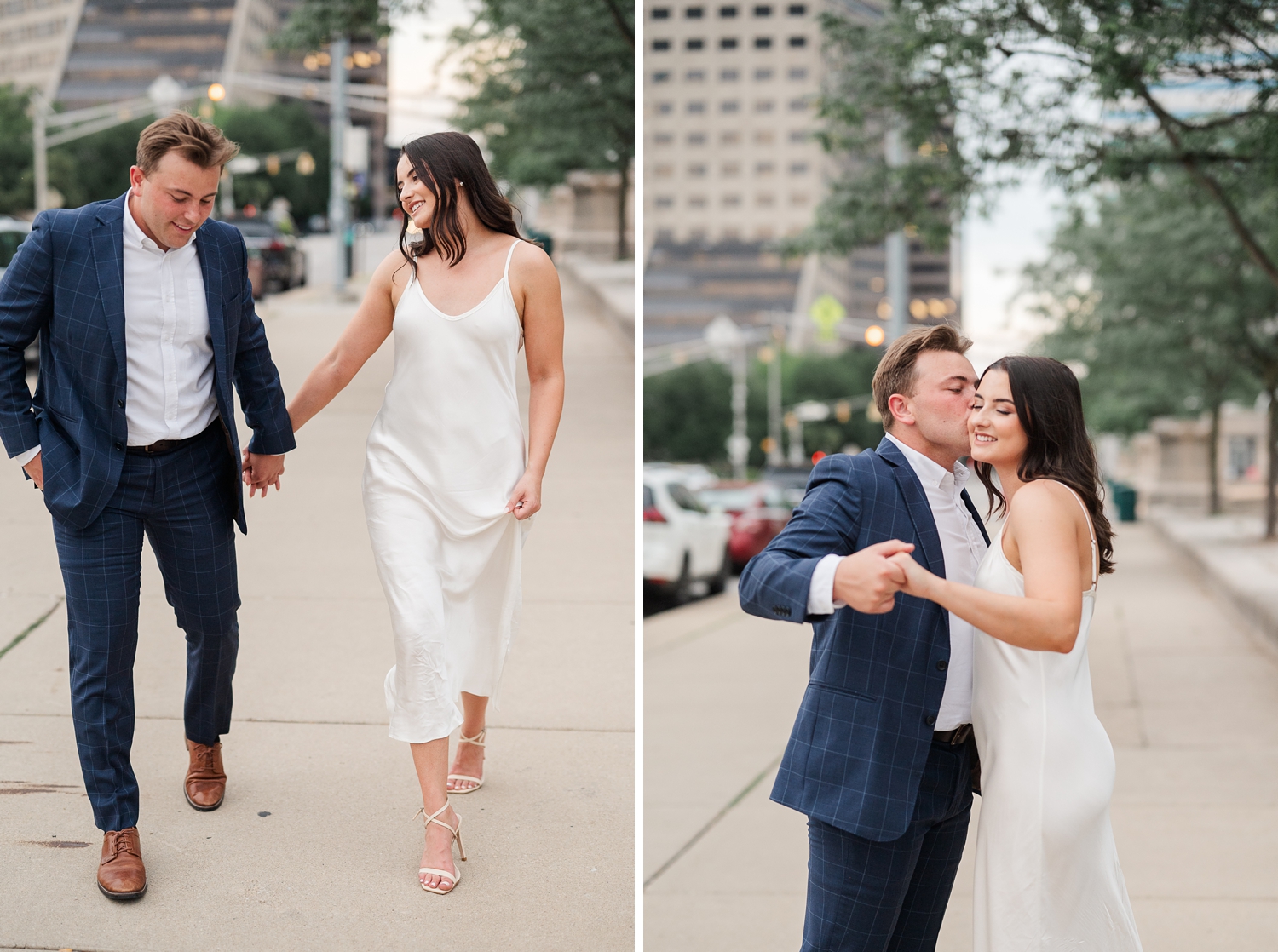 Downtown Indianapolis Engagement Session by Indiana Wedding Photographer Courtney Rudicel