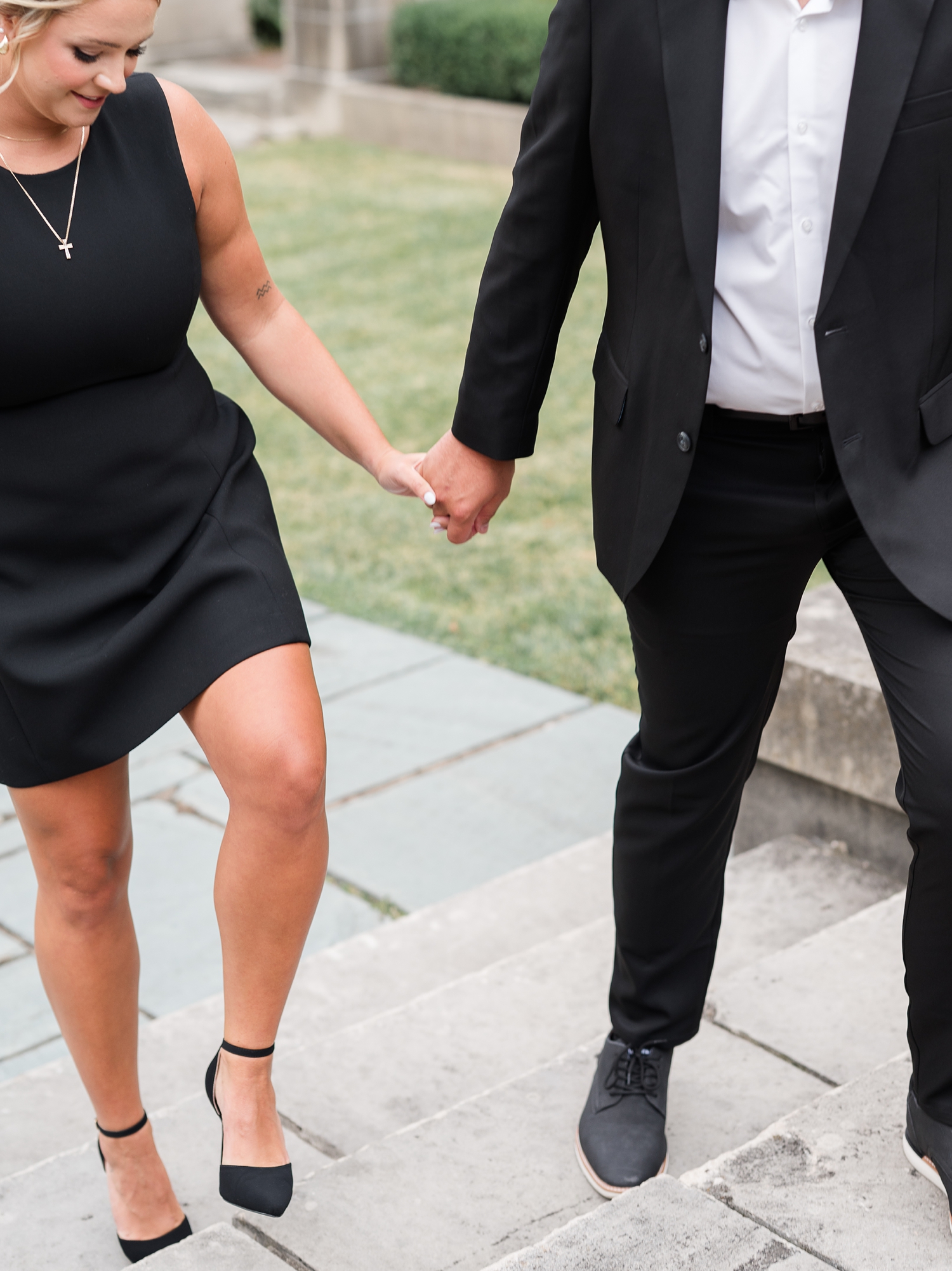 Historic Gardens Formal Attire Engagement Session by Indiana Wedding Photographer Courtney Rudicel