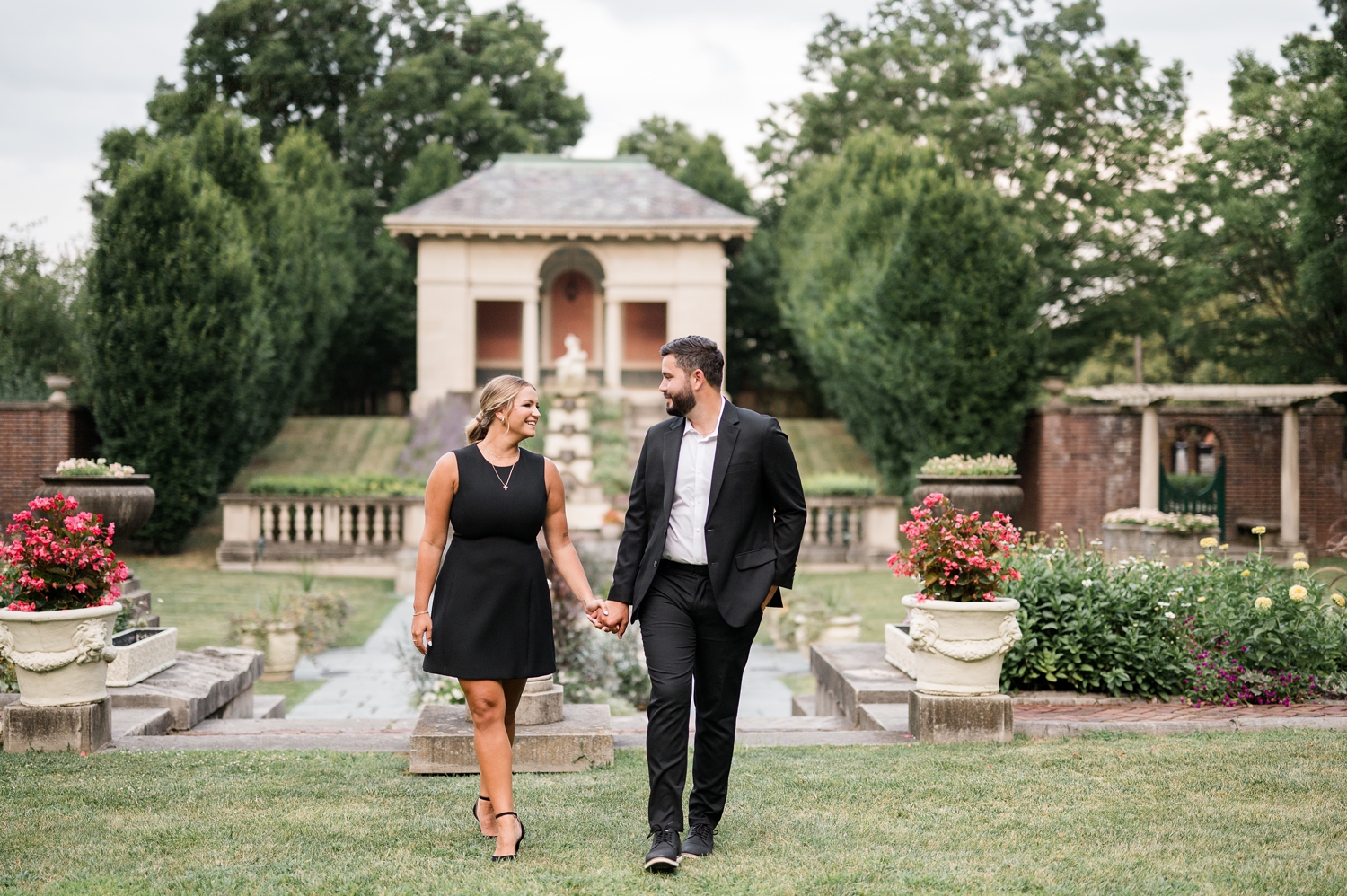 Historic Gardens Formal Engagement by Indiana Wedding Photographer Courtney Rudicel