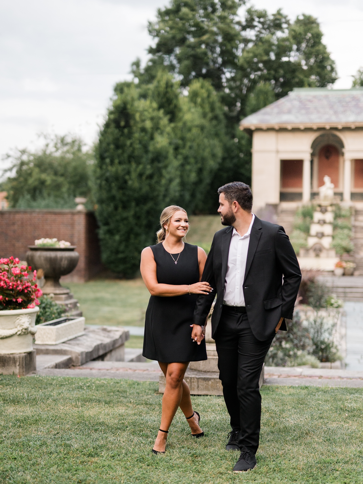 Historic Gardens Formal Engagement by Indiana Wedding Photographer Courtney Rudicel