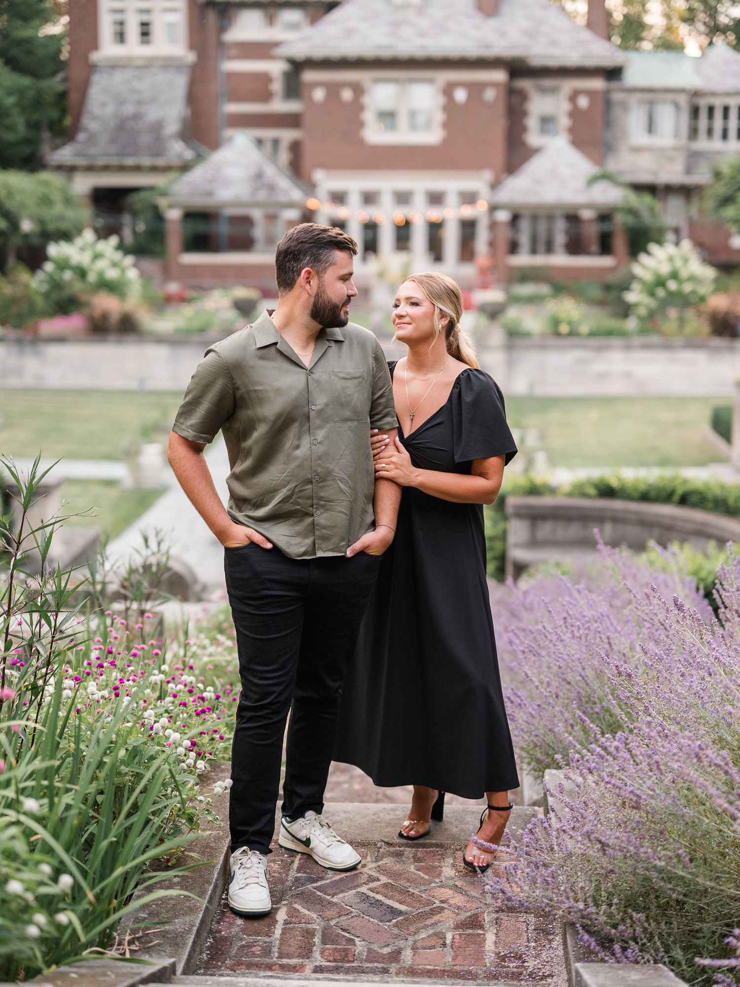 Historic Gardens Engagement by Indiana Wedding Photographer Courtney Rudicel