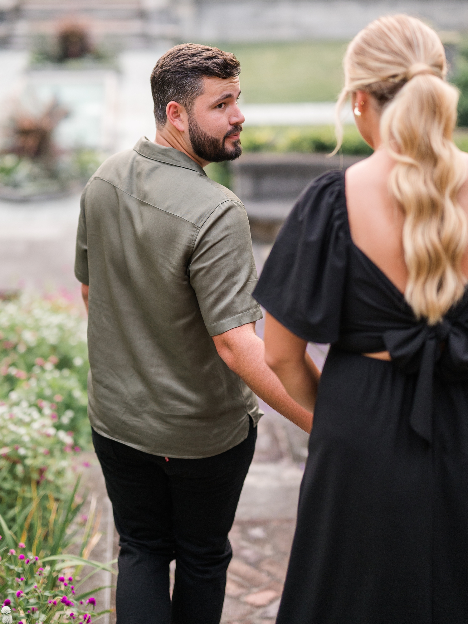 Historic Gardens Engagement by Indiana Wedding Photographer Courtney Rudicel