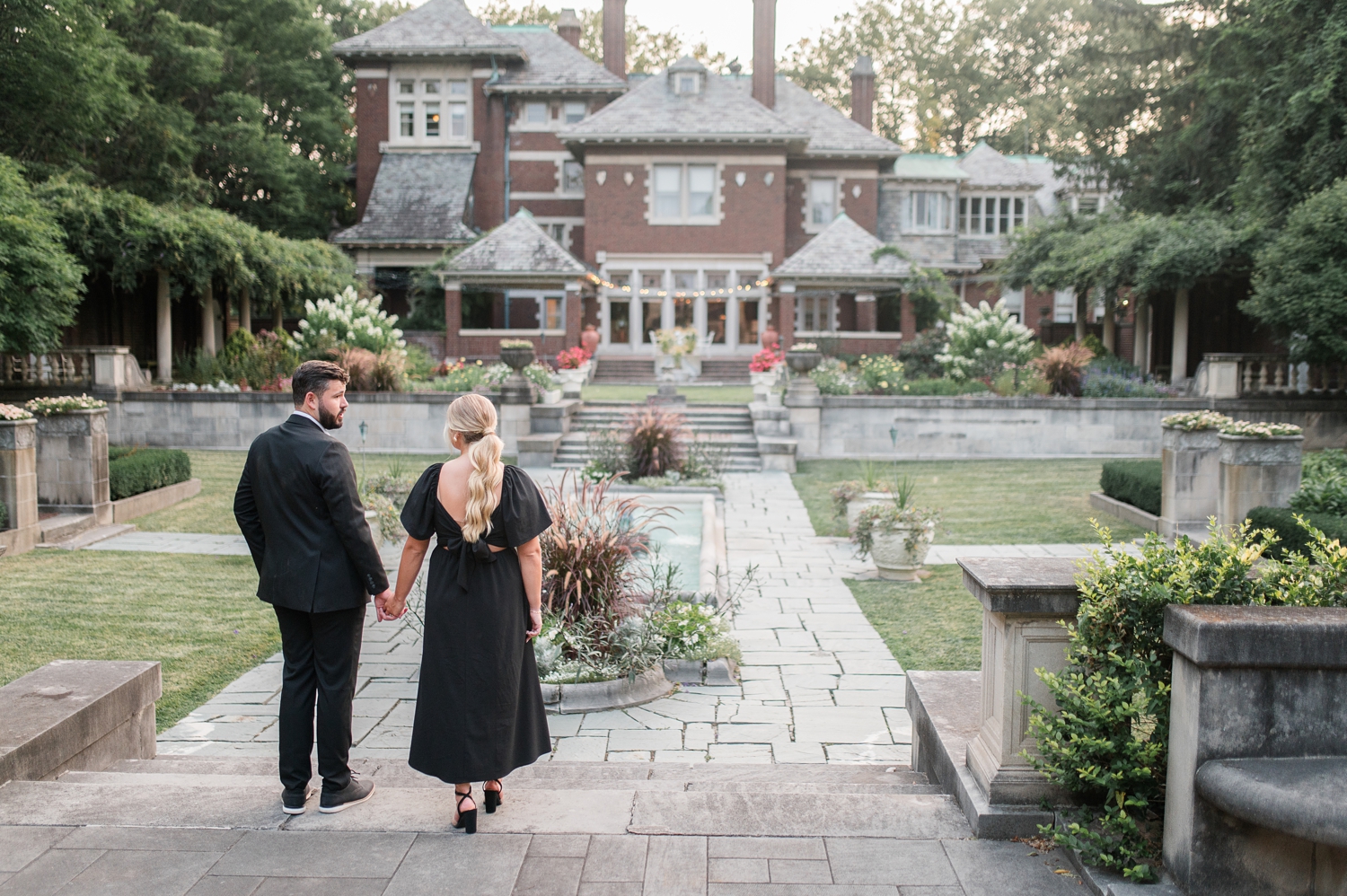 Historic Gardens Formal Engagement by Indiana Wedding Photographer Courtney Rudicel