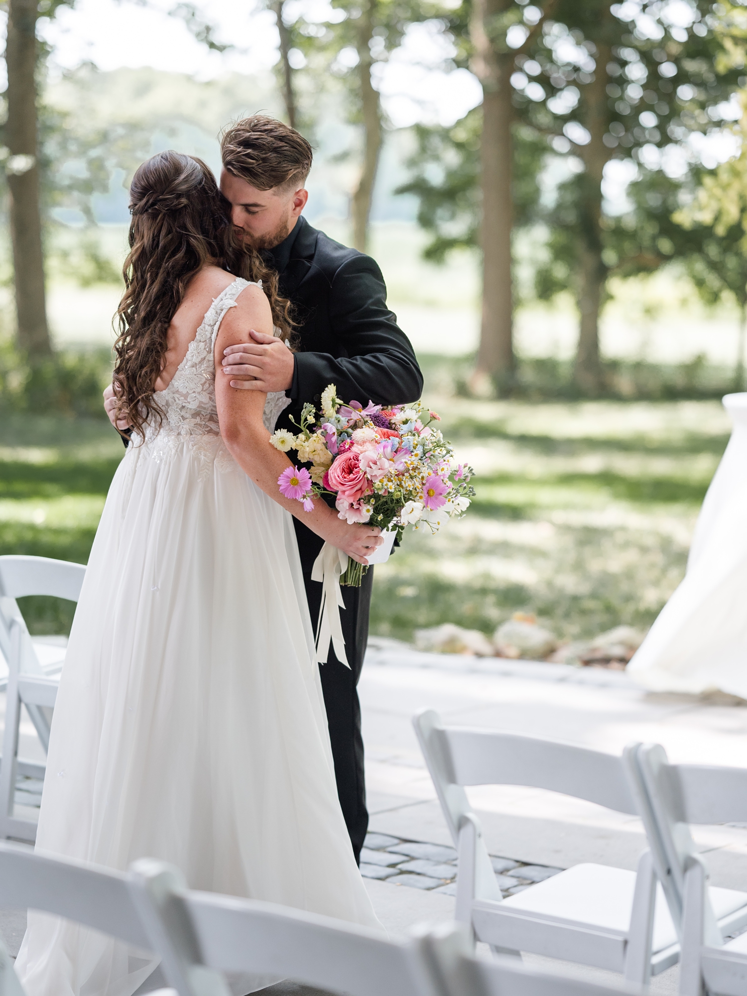 Colorful Wildflower Wedding at The Wooded Knot by South Bend Wedding Photographer Courtney Rudicel