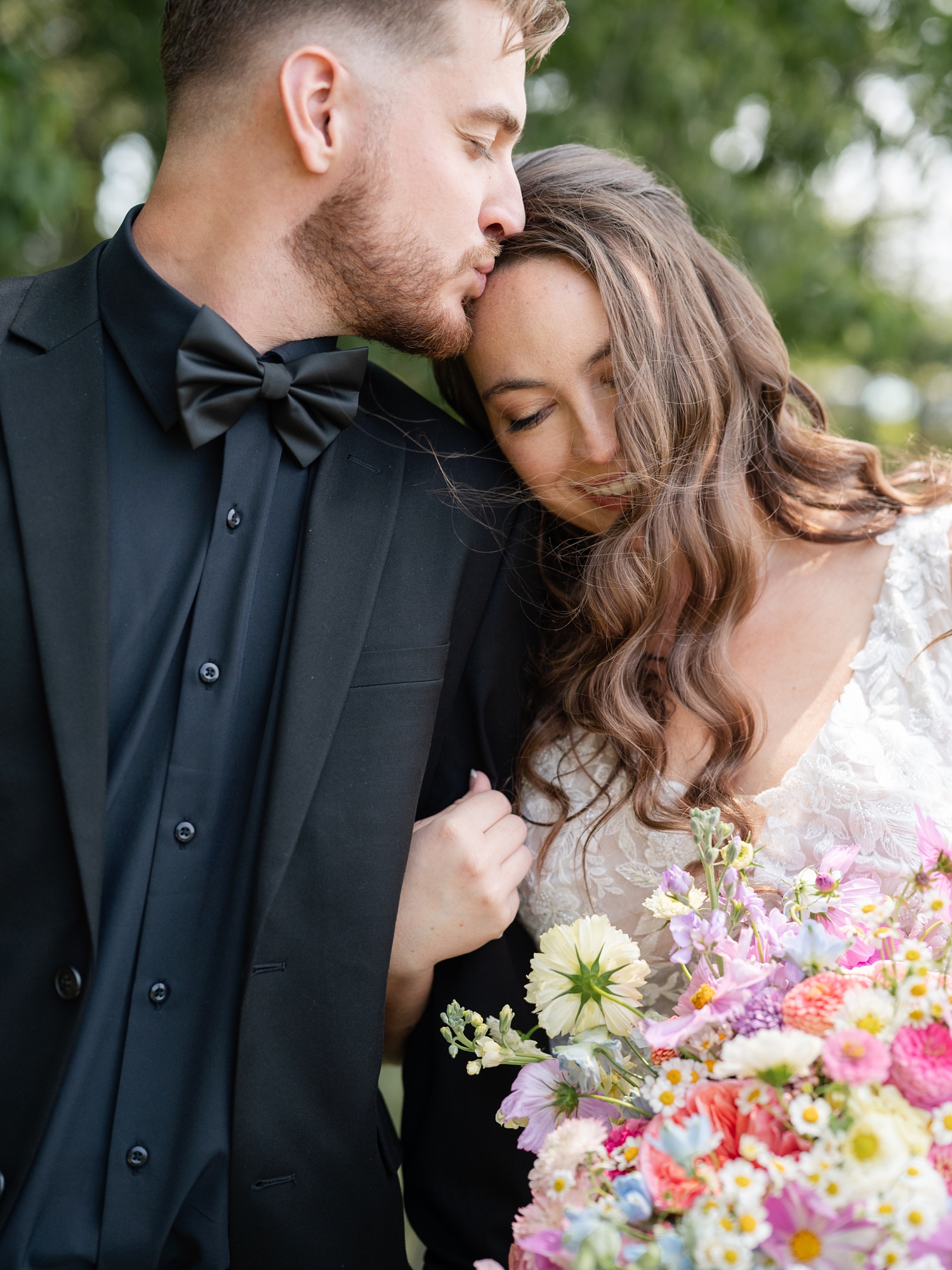 Colorful Wildflower Wedding at The Wooded Knot by South Bend Wedding Photographer Courtney Rudicel