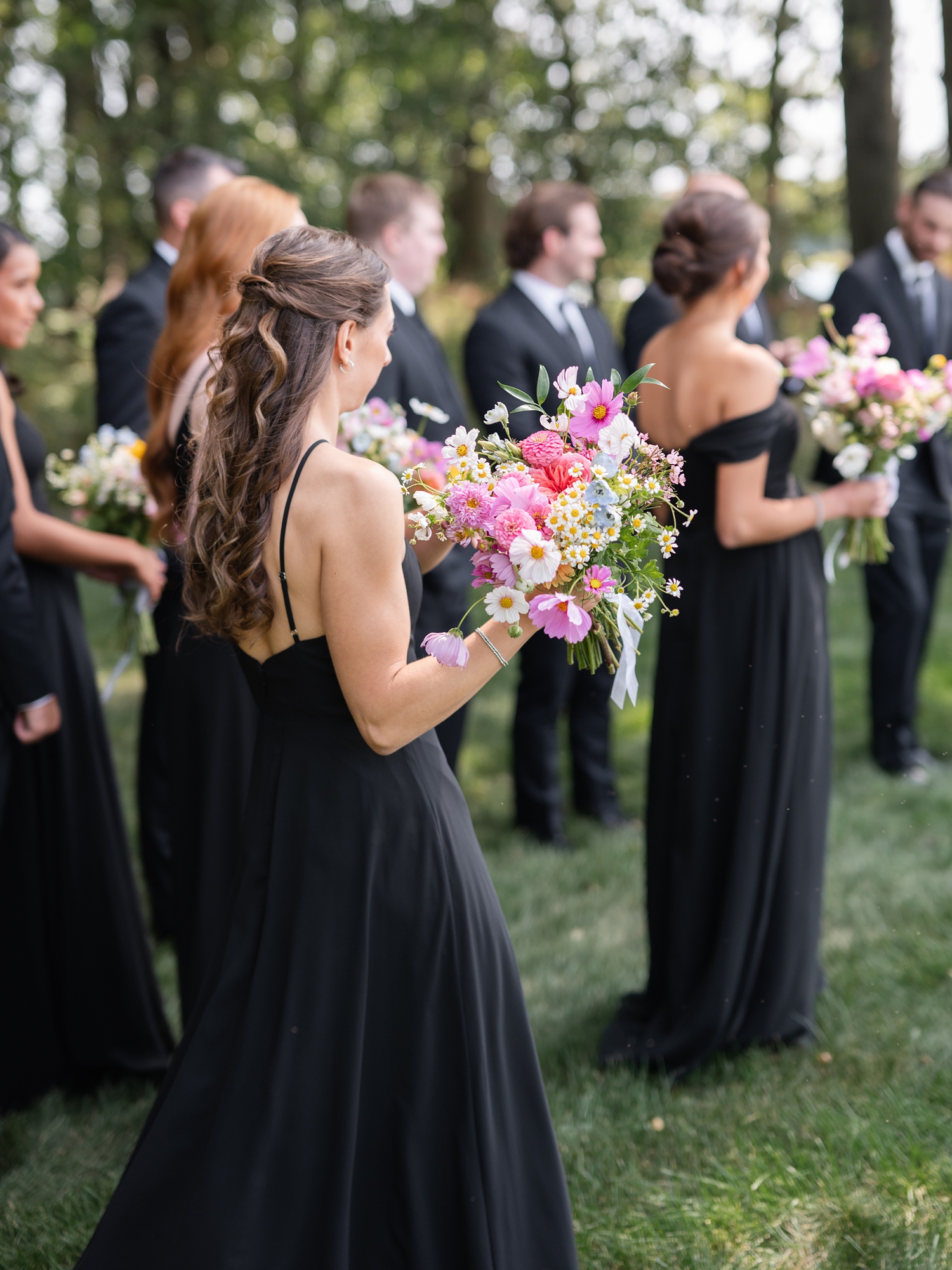 Colorful Wildflower Wedding at The Wooded Knot by South Bend Wedding Photographer Courtney Rudicel