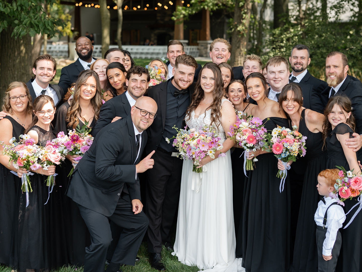 Colorful Wildflower Wedding at The Wooded Knot by South Bend Wedding Photographer Courtney Rudicel