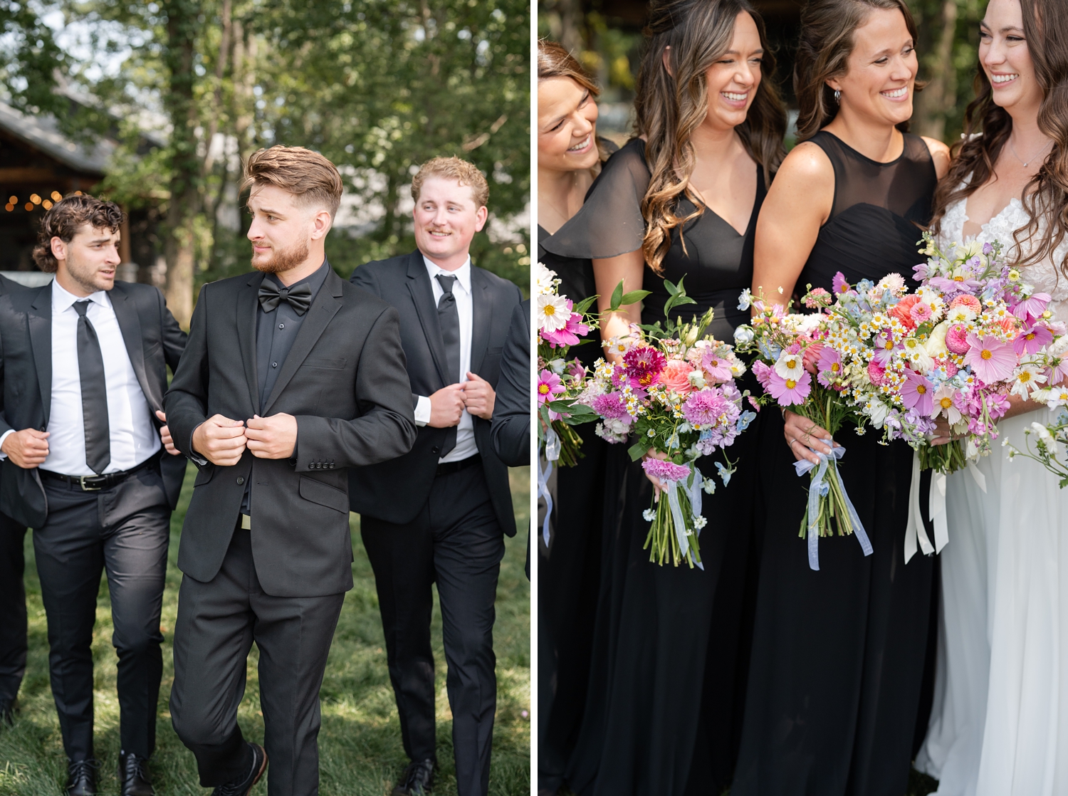 Colorful Wildflower Wedding at The Wooded Knot by South Bend Wedding Photographer Courtney Rudicel