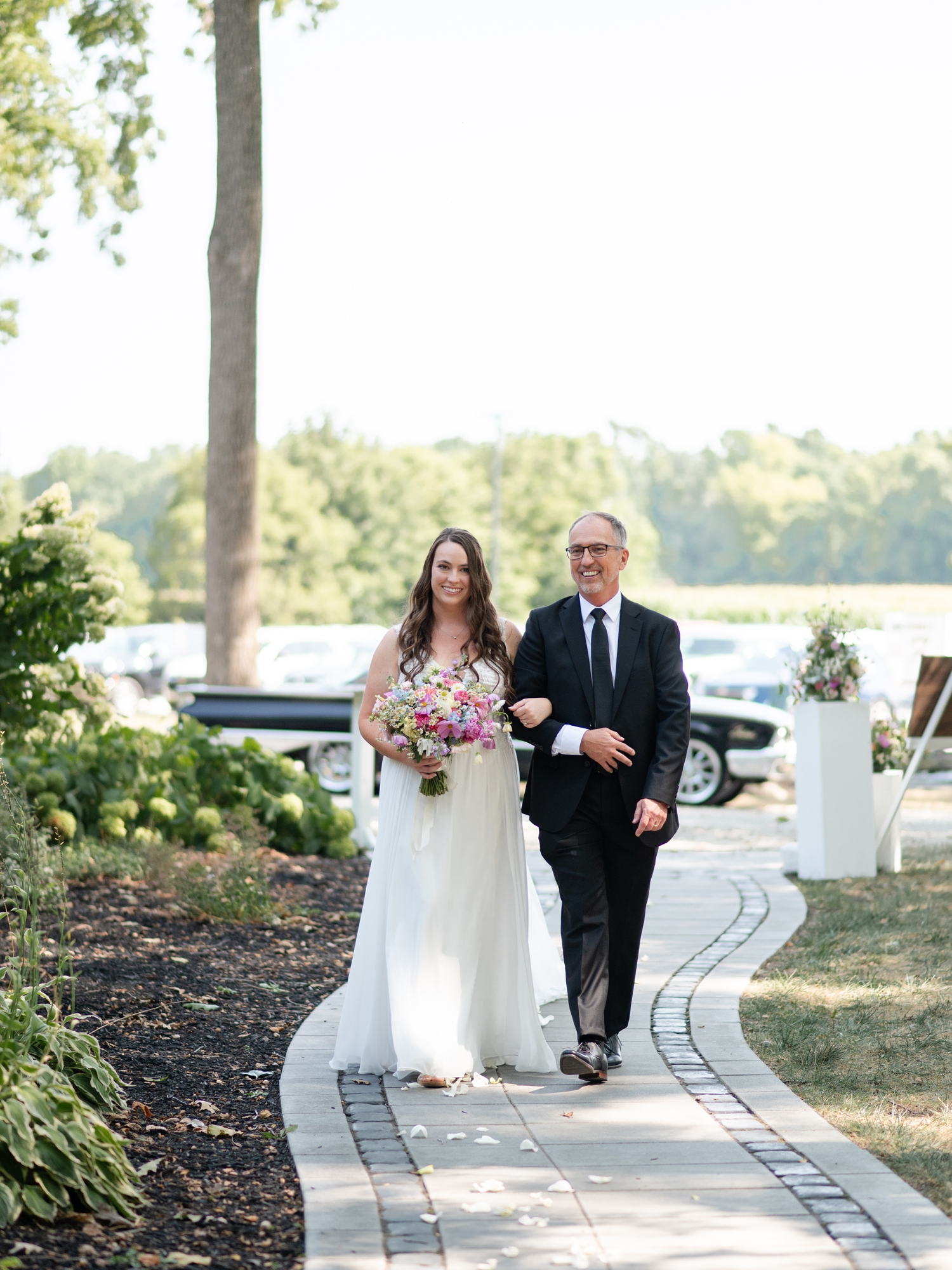 Colorful Wildflower Wedding at The Wooded Knot by South Bend Wedding Photographer Courtney Rudicel