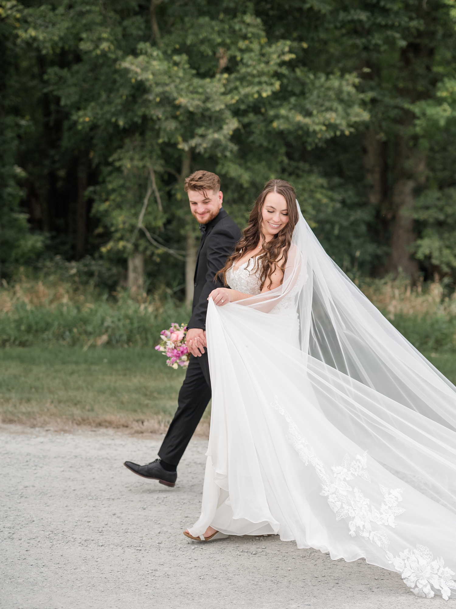 Colorful Wildflower Wedding at The Wooded Knot by South Bend Wedding Photographer Courtney Rudicel