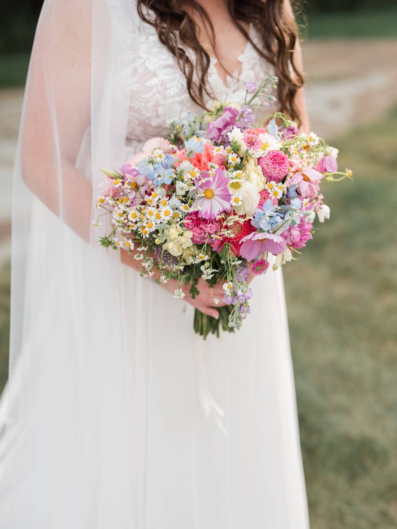 Colorful Wildflower Wedding at The Wooded Knot by South Bend Wedding Photographer Courtney Rudicel