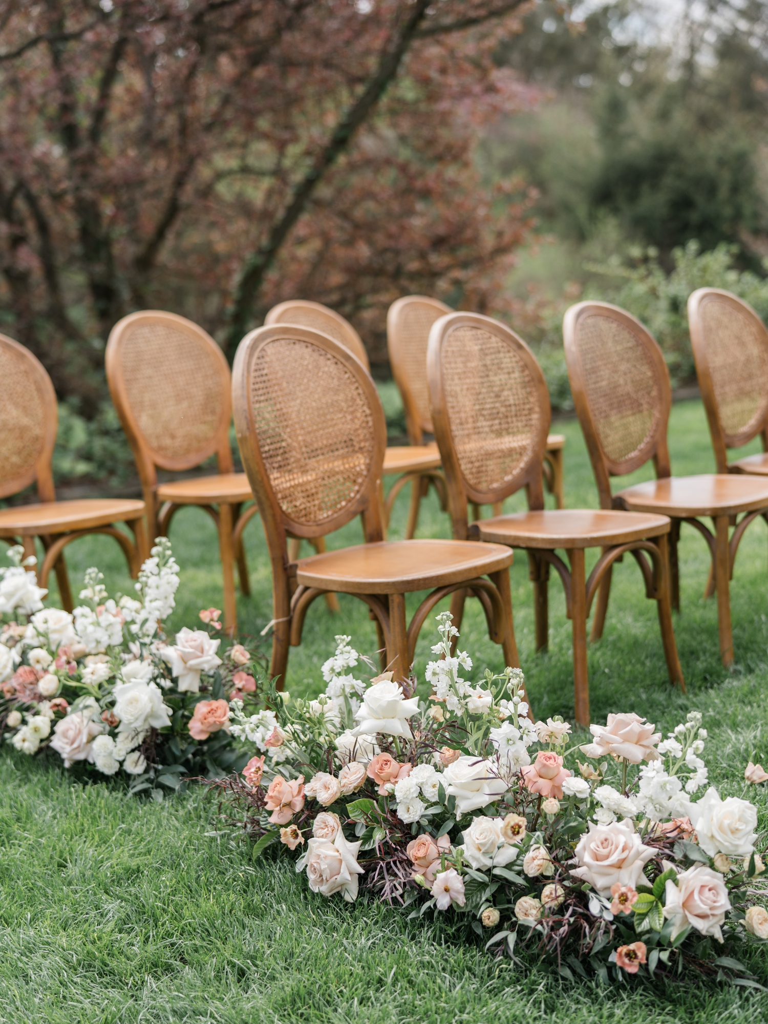 Greencrest Manor outdoor wedding ceremony by Michigan Wedding Photographer Courtney Rudicel