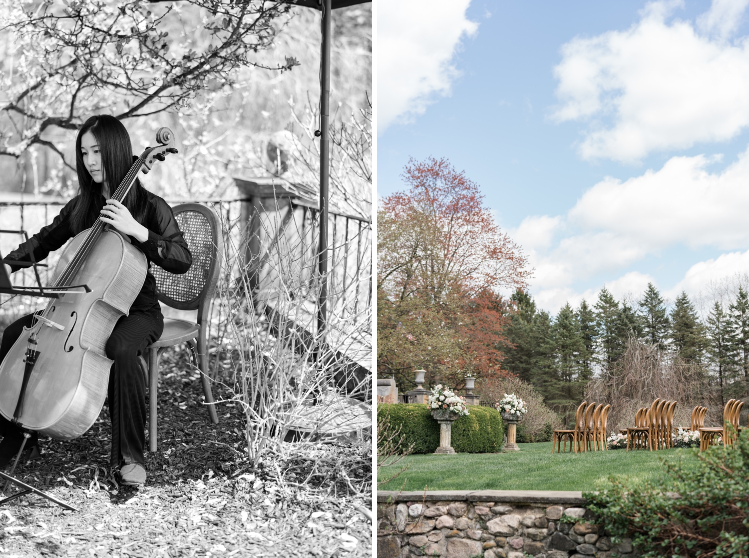 Greencrest Manor outdoor wedding ceremony by Michigan Wedding Photographer Courtney Rudicel