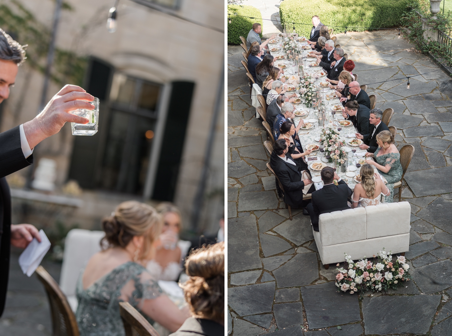 Greencrest Manor outdoor wedding reception al fresco by Michigan Wedding Photographer Courtney Rudicel