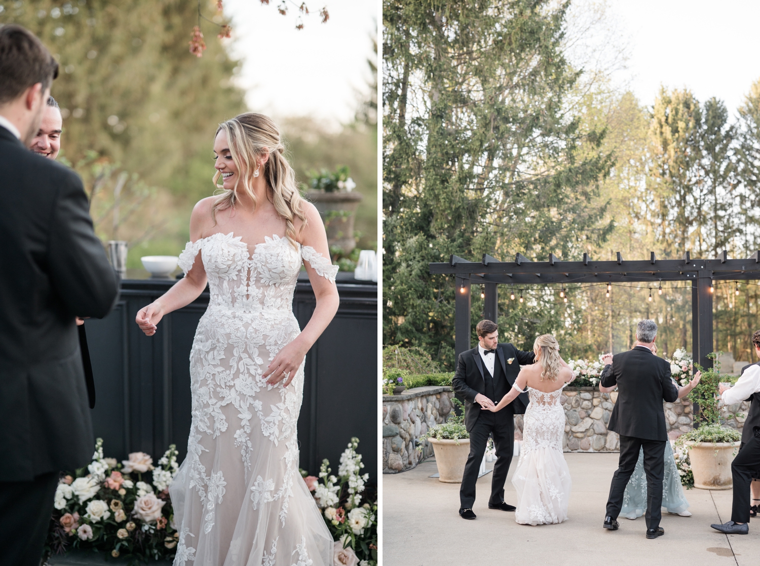 Greencrest Manor outdoor wedding reception by Michigan Wedding Photographer Courtney Rudicel