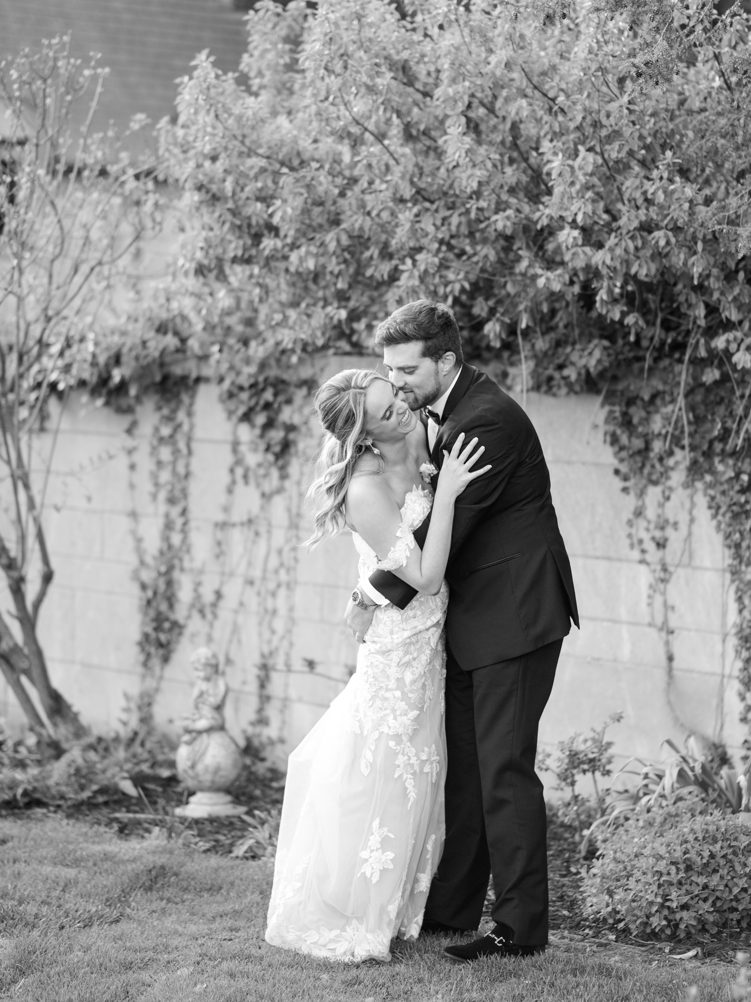 Greencrest Manor sunset black tie bride and groom photos by Michigan Wedding Photographer Courtney Rudicel